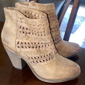 Brown  washed ankle boots by Fergie